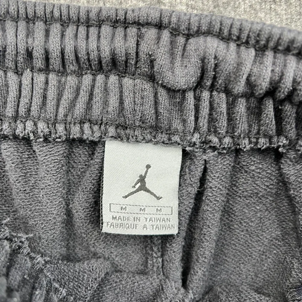 Jordan Sweatpants Mens Medium Gray Jumpman Fleece Joggers Snap Athletic Pants - Picture 10 of 16